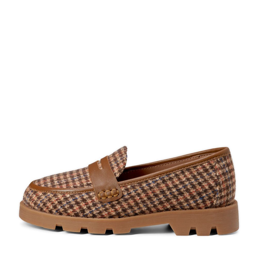 Paula Plaid Brown Loafers Loafers Age of Innocence