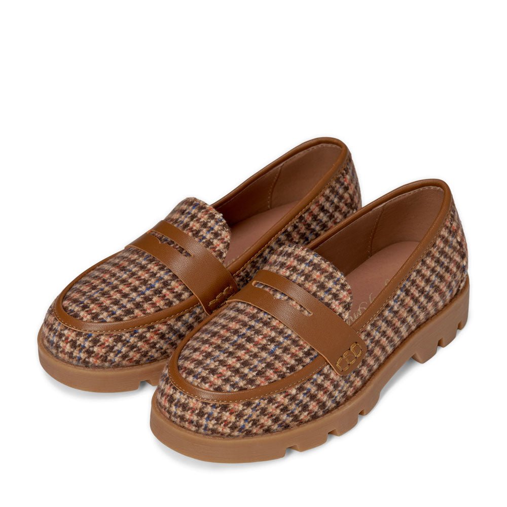 Paula Plaid Brown Loafers Loafers Age of Innocence