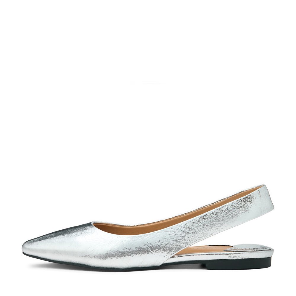 Remi Silver Flats Shoes Age of Innocence Women