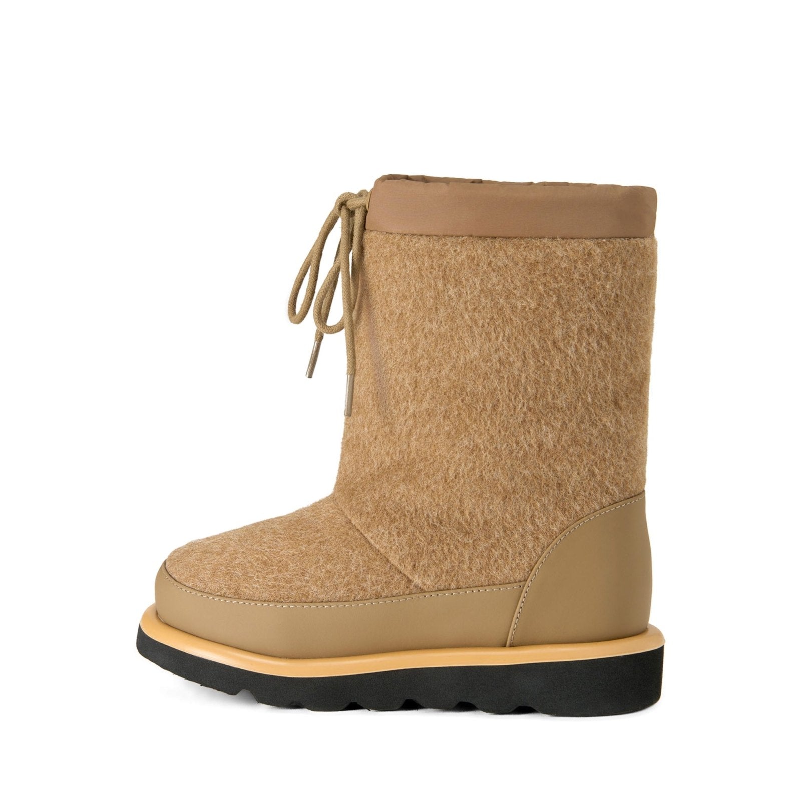 designer Rey Wool Beige Boots for girls by Age of Innocence