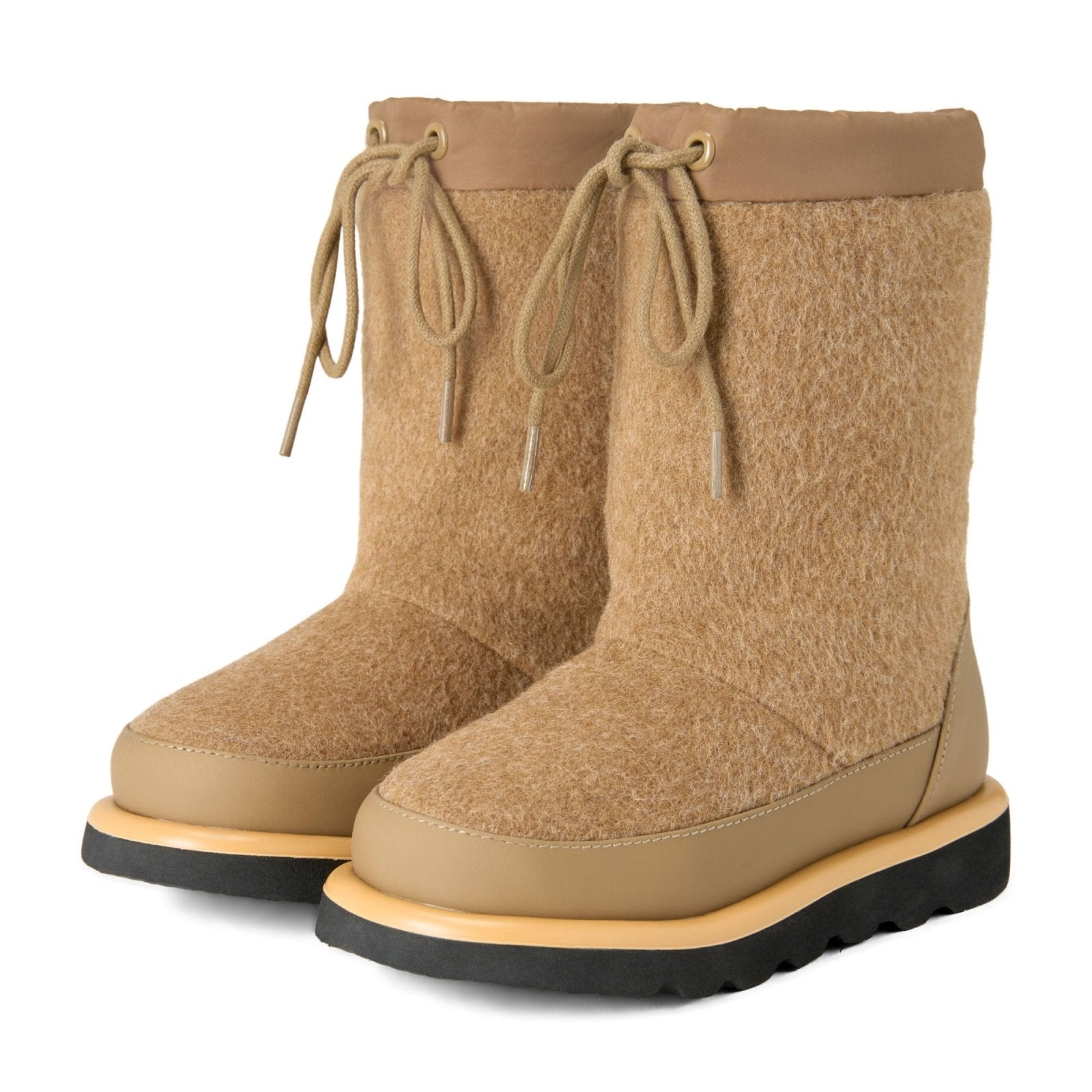 designer Rey Wool Beige Boots for girls by Age of Innocence