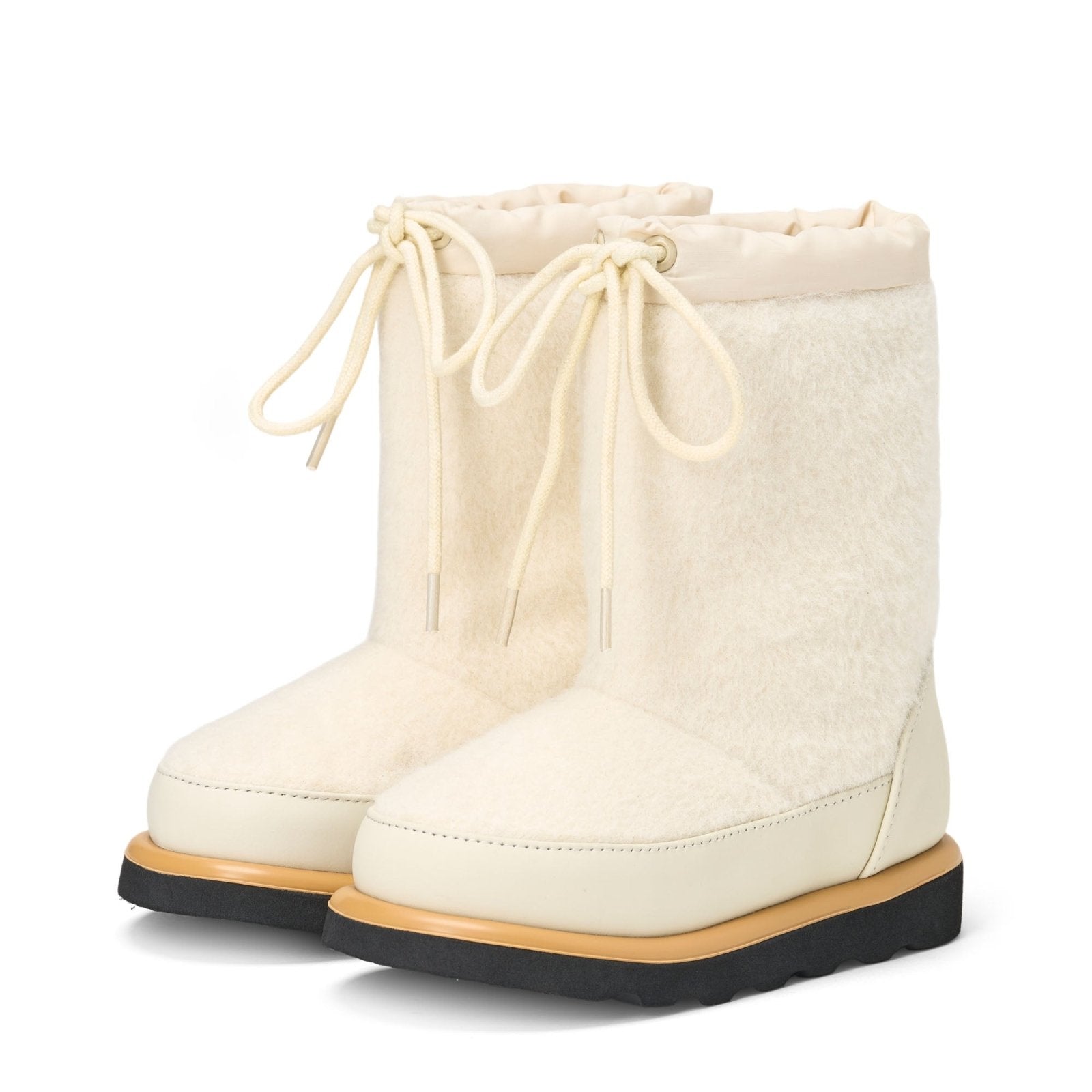 designer Rey Wool White Boots for girls by Age of Innocence