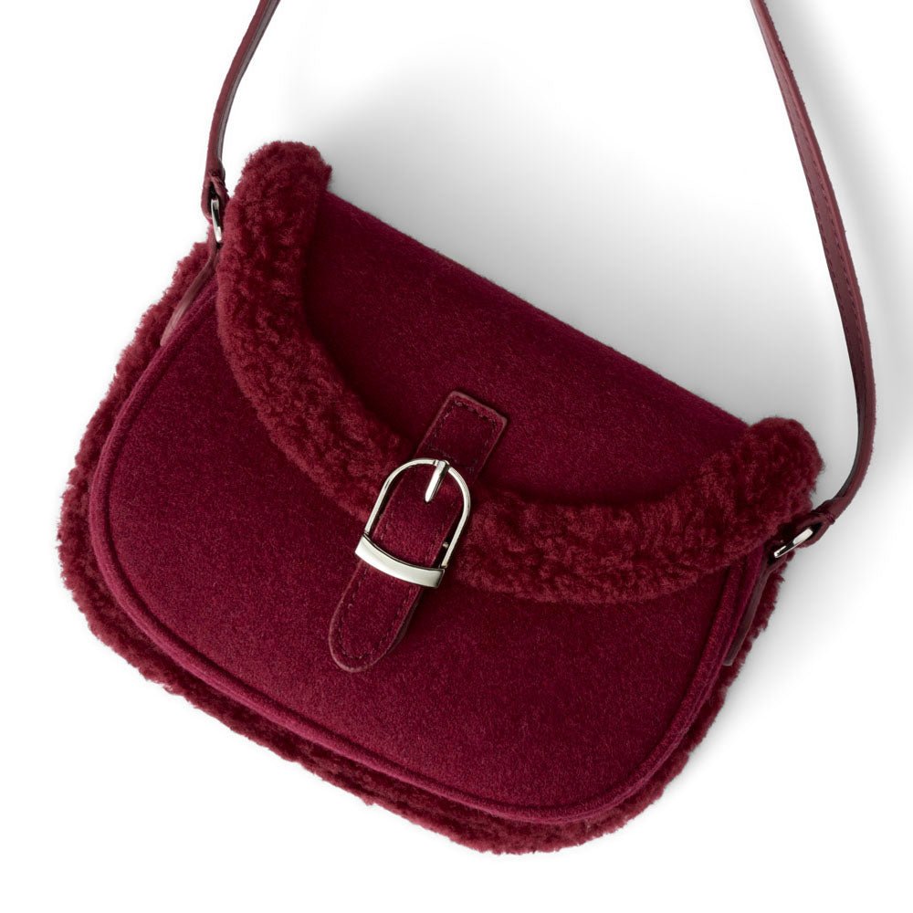 Shae Wool Burgundy Purse Bag Age of Innocence