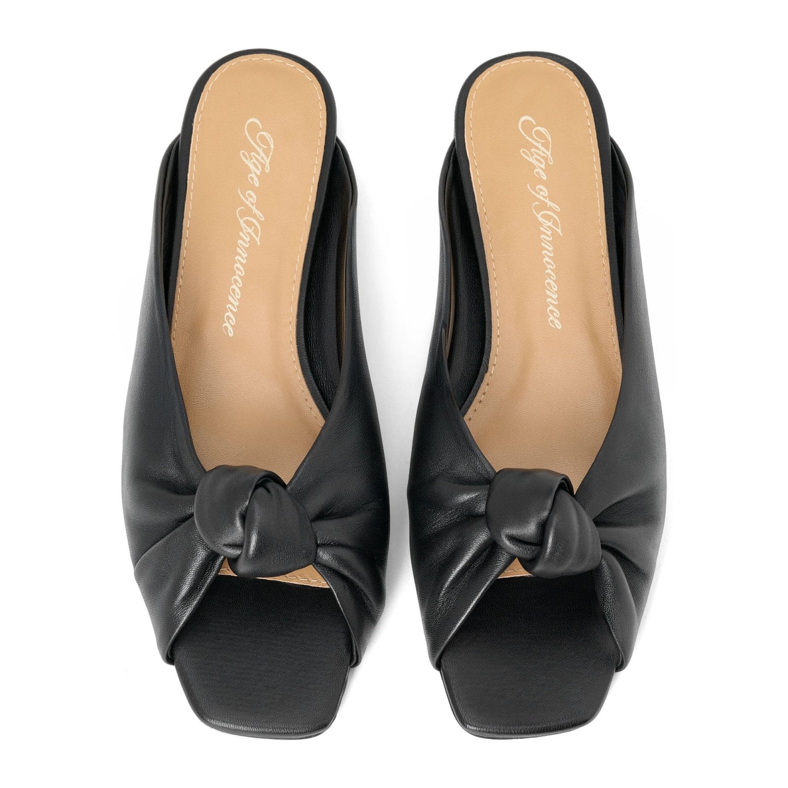 Solene Black Mules Shoes Age of Innocence Women