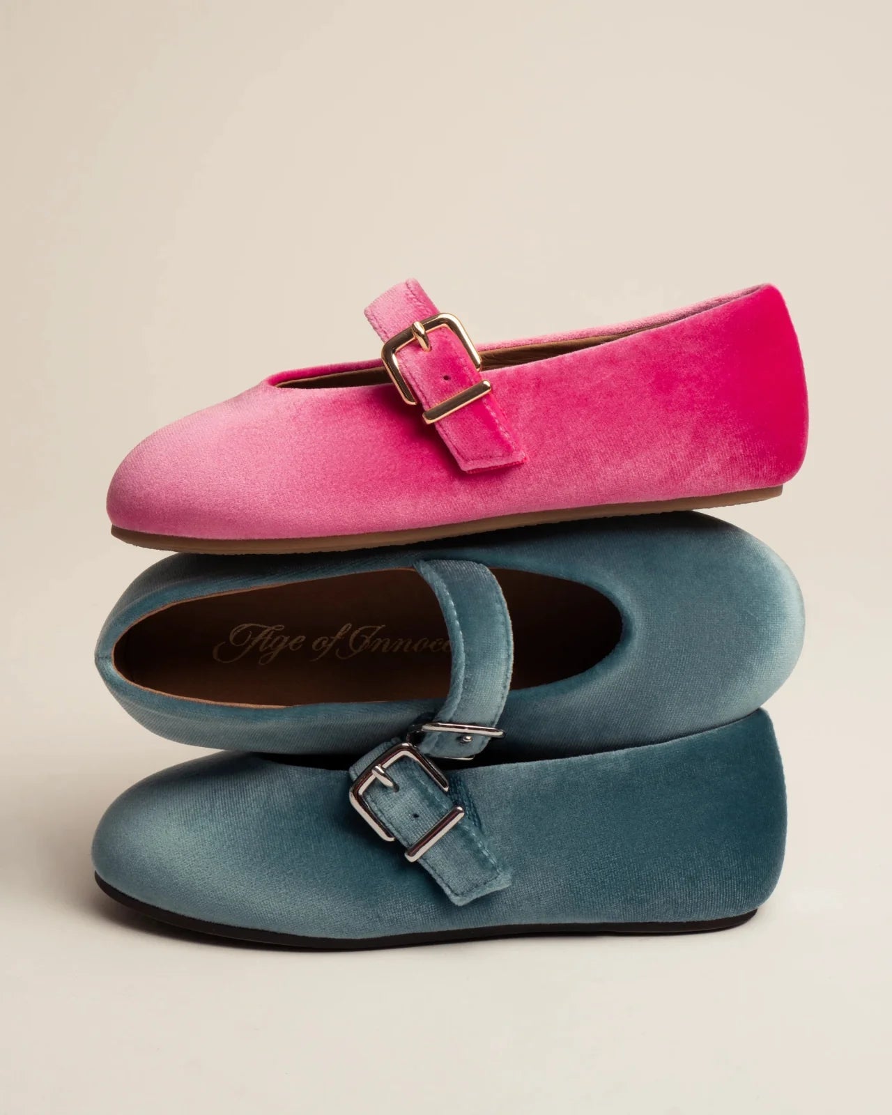 Sydney Pink Flats Shoes Age of Innocence