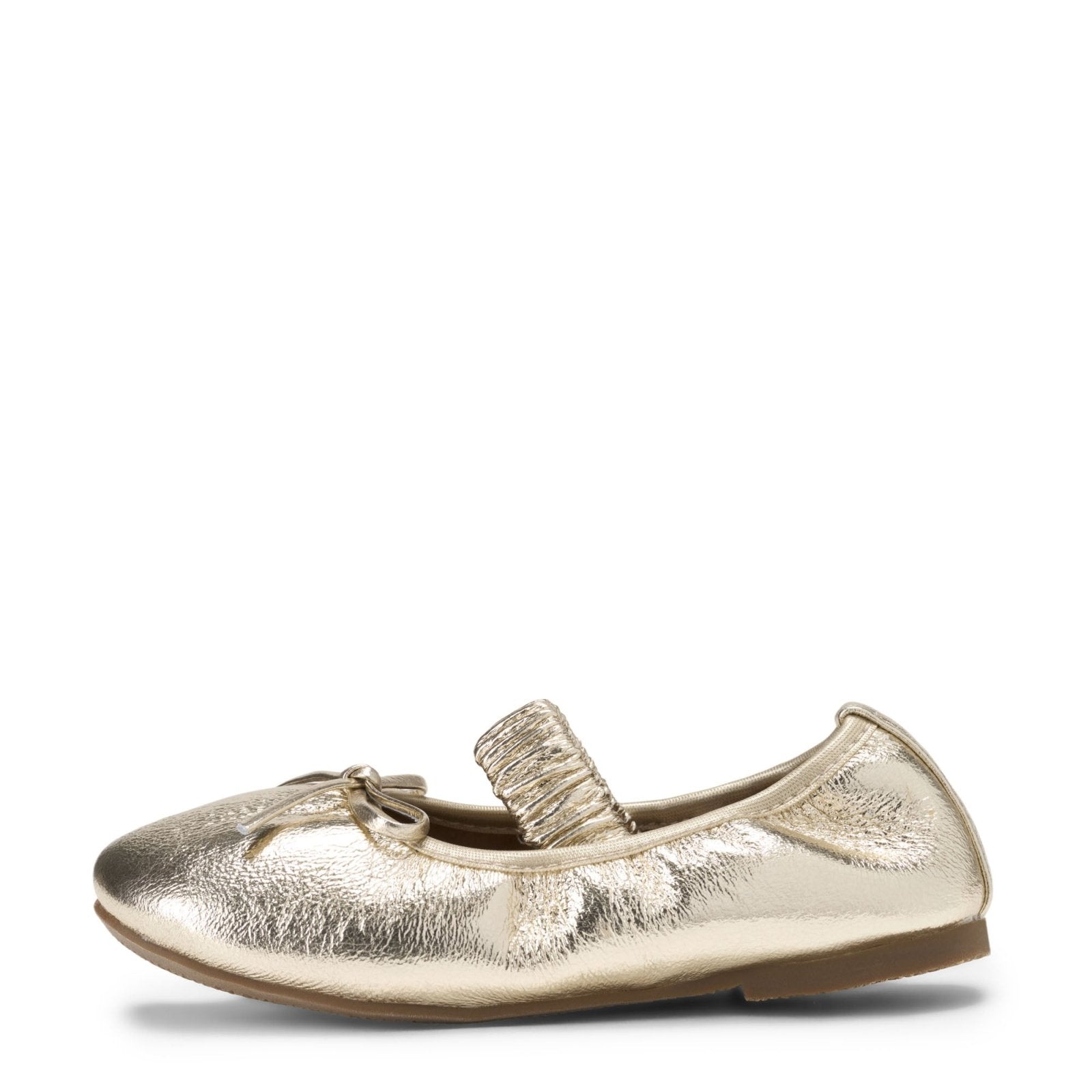 designer Sylvie Gold Flats for girls by Age of Innocence