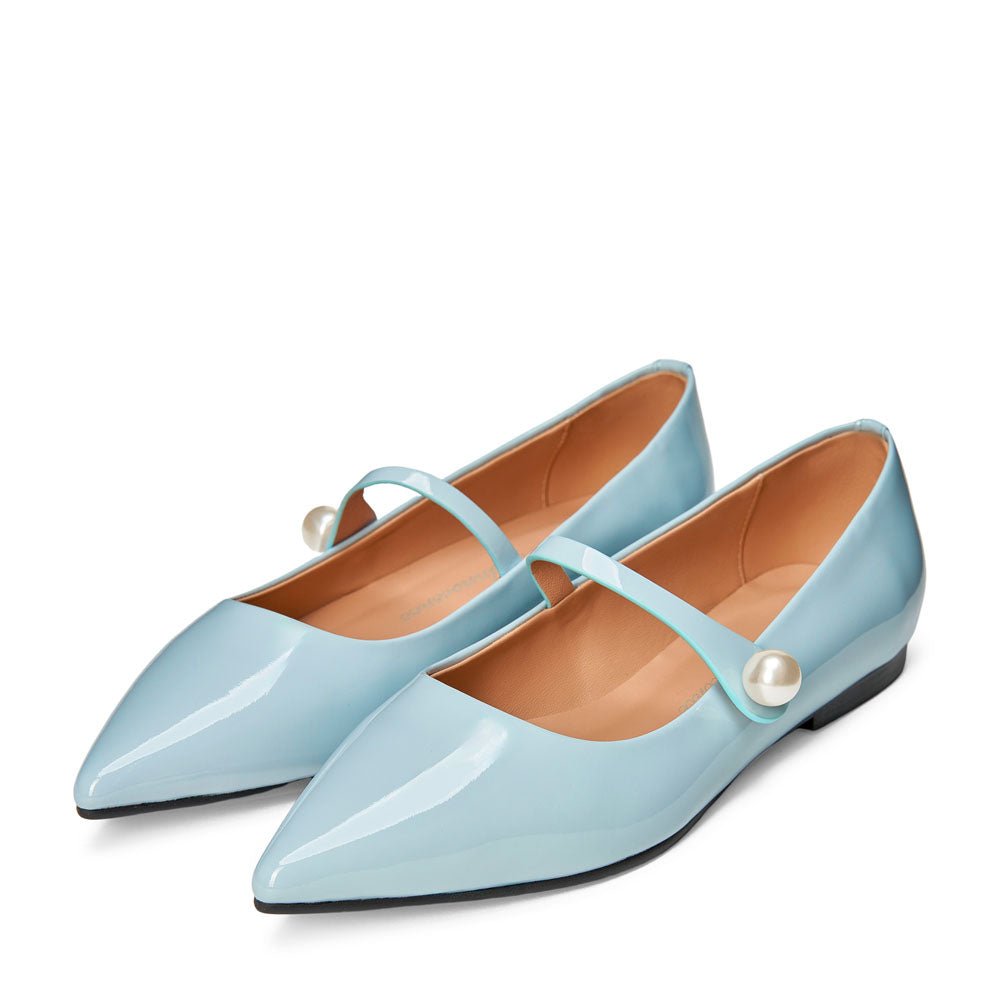 Thea Pearl Blue Flats Shoes Age of Innocence Women