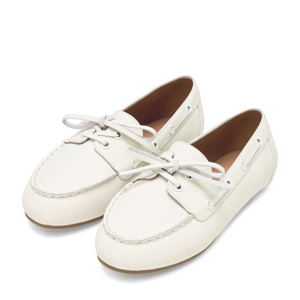 Velma White Moccasins Loafers Age of Innocence
