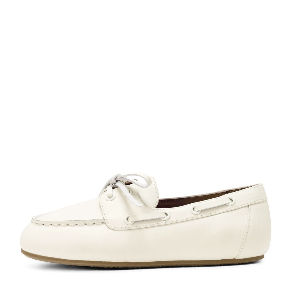 Velma White Moccasins Loafers Age of Innocence