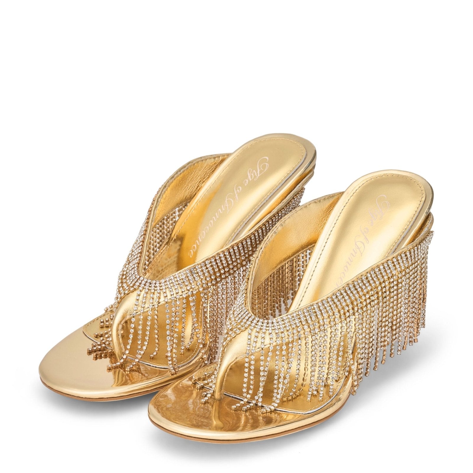 designer Vivara Gold Mules for girls by Age of Innocence Women