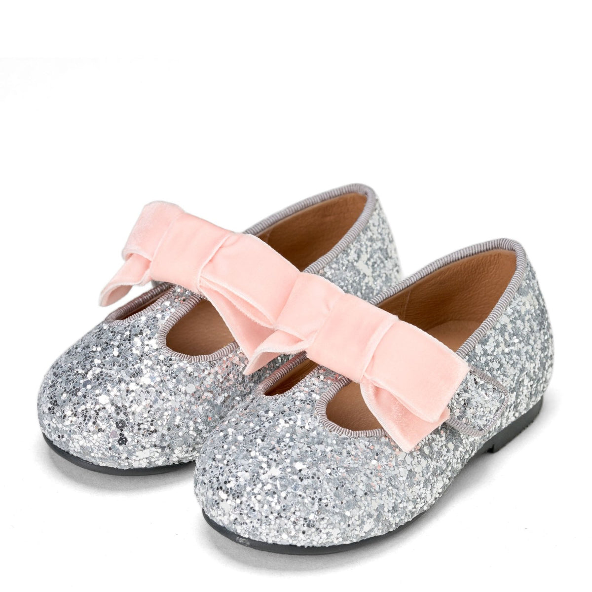 designer Yael Glitter Silver/Pink Shoes for girls by Age of Innocence