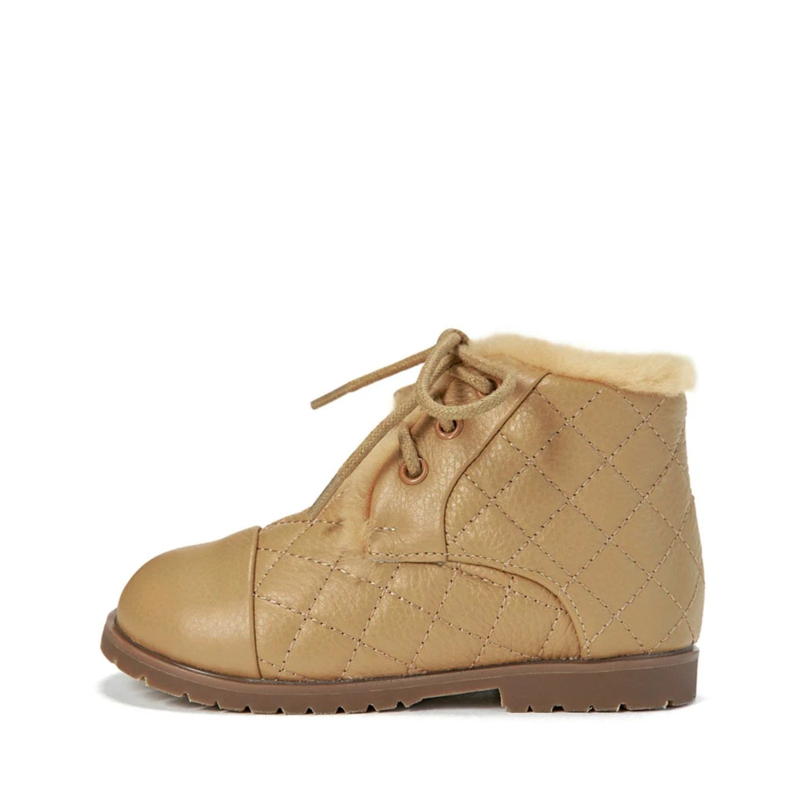 Zoey Quilted Beige Boots Boots Age of Innocence