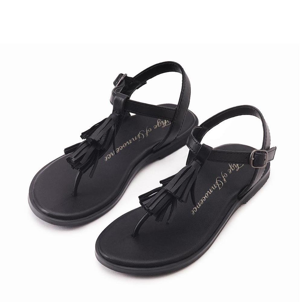 Luna Black Sandals by Age of Innocence