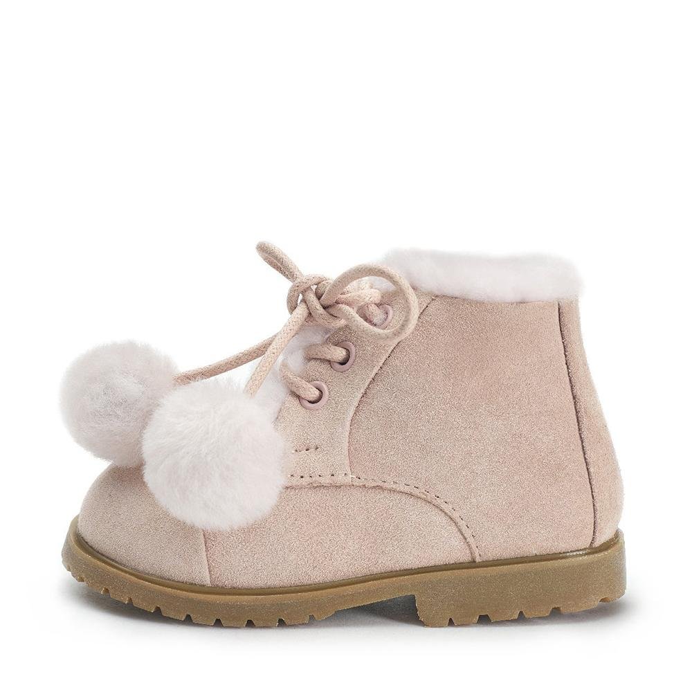 Zoey Pompon Pink Boots by Age of Innocence