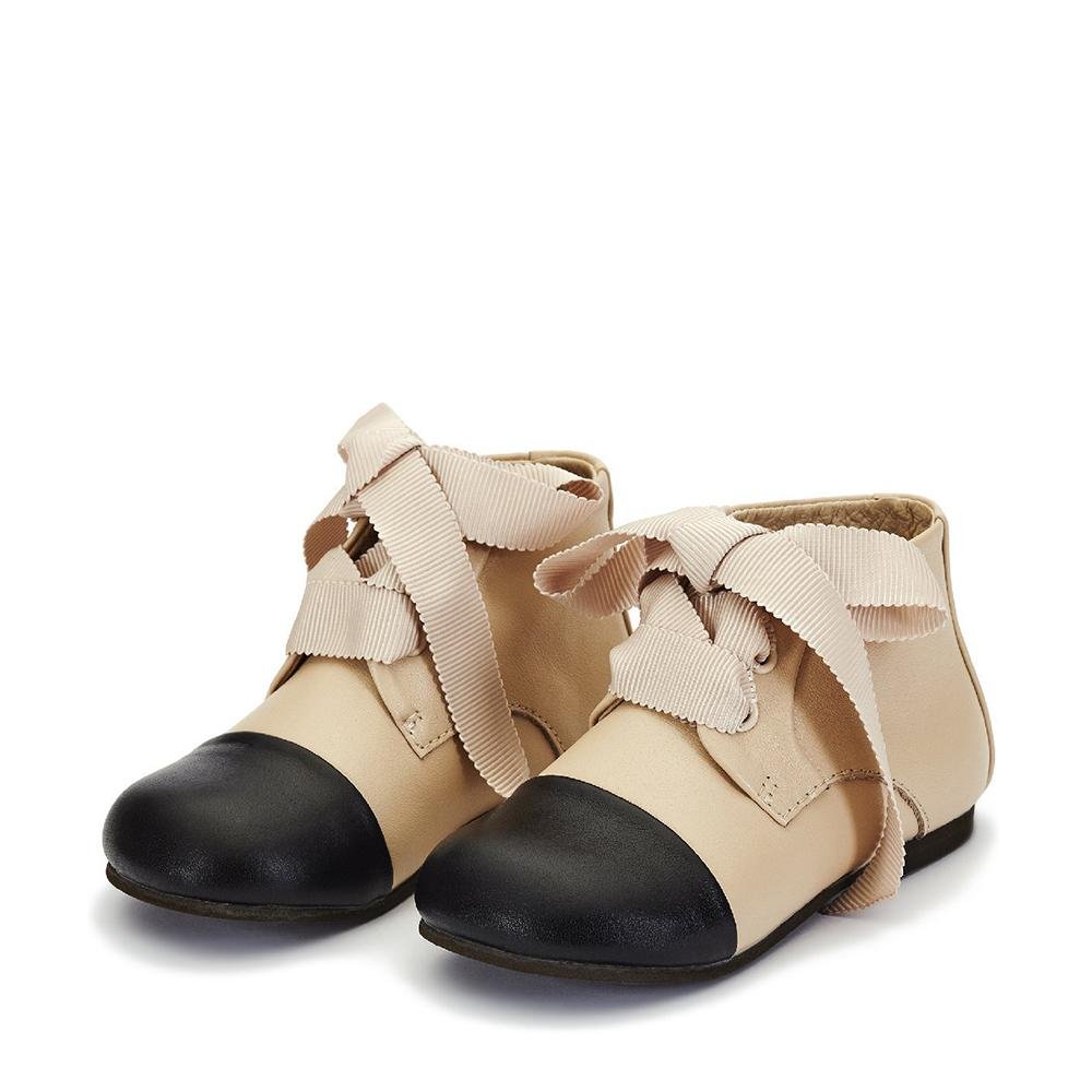 Jane Beige/Black Boots by Age of Innocence