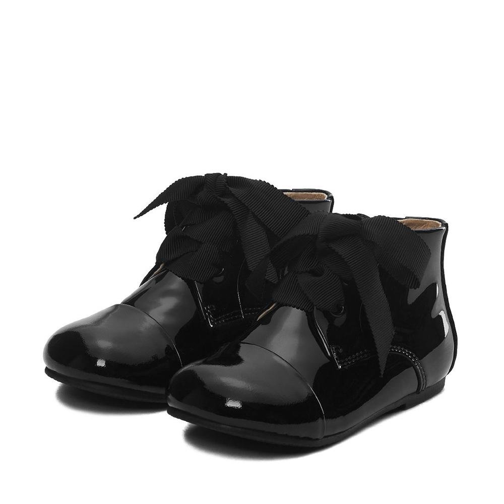 Jane PU Black Boots Boots Age of Innocence
