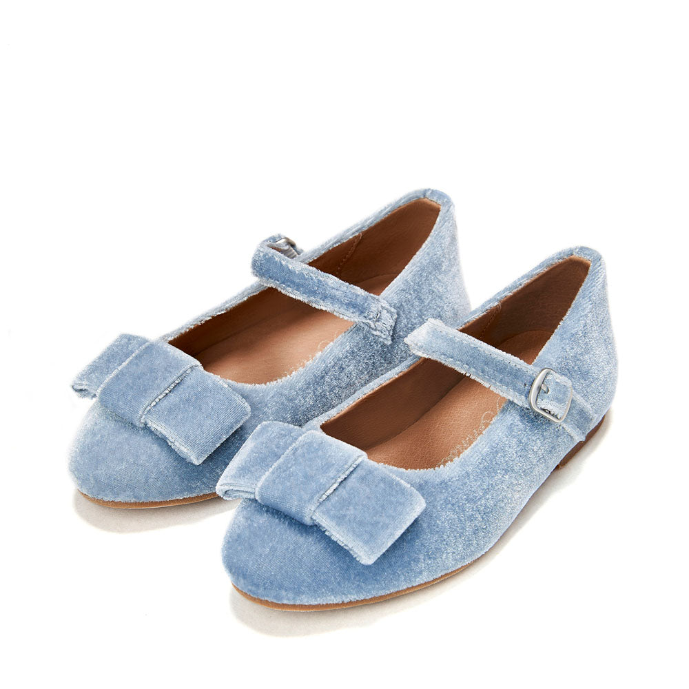 Ellen Velvet Blue Shoes Shoes Age of Innocence