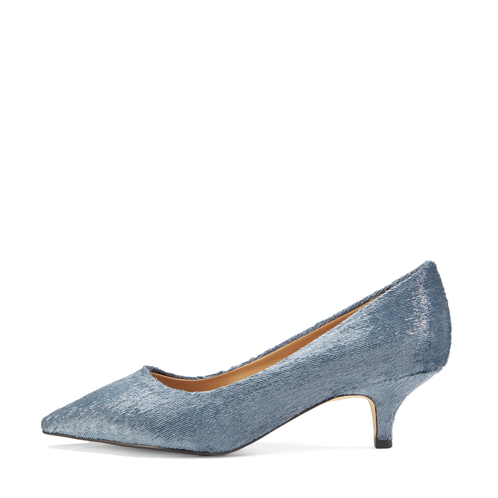 Juliette Velvet Blue Shoes by Age of Innocence