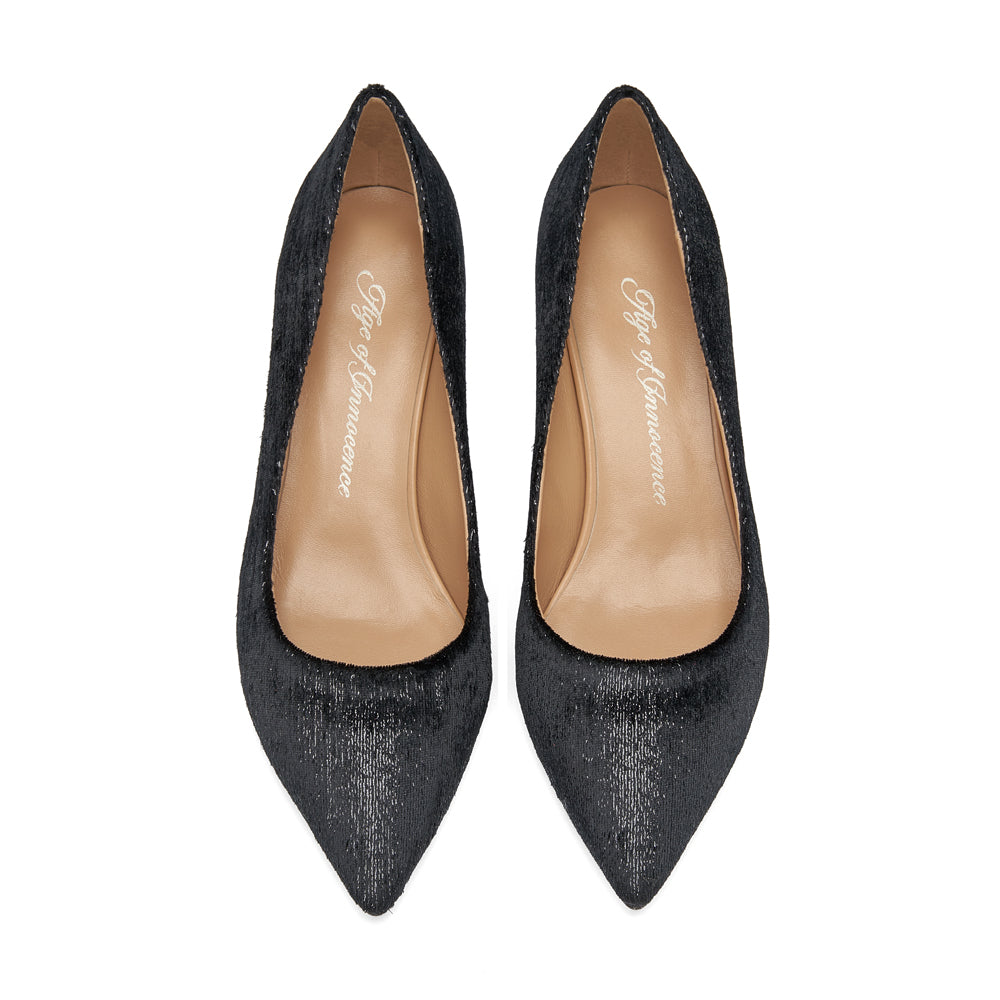 Juliette Velvet Black Shoes Shoes Age of Innocence Women