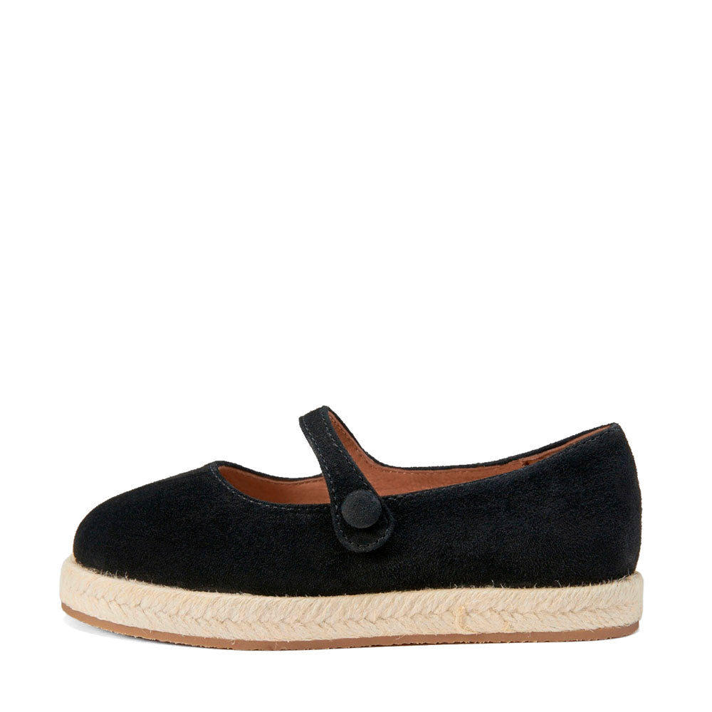 Hailey Suede Black Espadrilles Shoes Age of Innocence