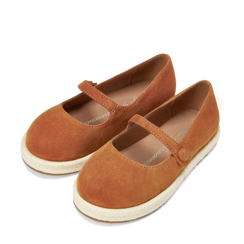 Hailey Suede Camel Espadrilles Shoes Age of Innocence