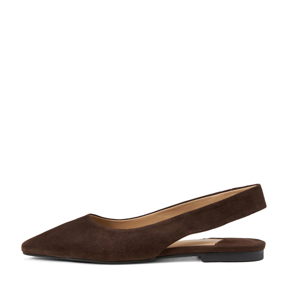 Remi Suede Chocolate Flats Shoes Age of Innocence Women