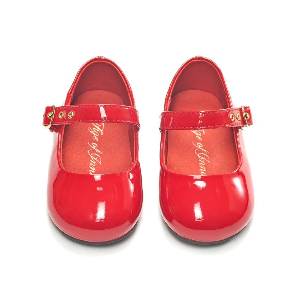 Eva PU Red Shoes Shoes Age of Innocence