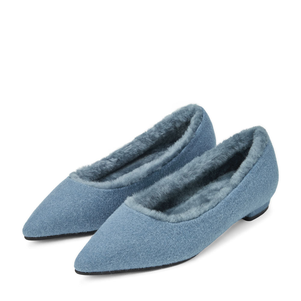 Anais Wool Blue Shoes by Age of Innocence