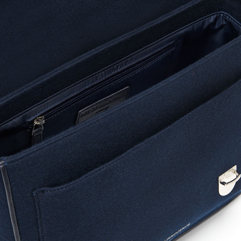 Boston Wool Navy Schoolbag Schoolbag Age of Innocence