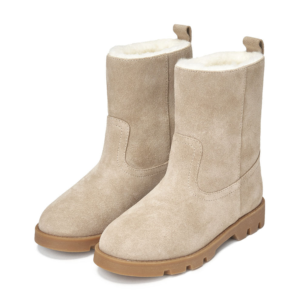 Carine Suede Light Beige Boots Boots Age of Innocence