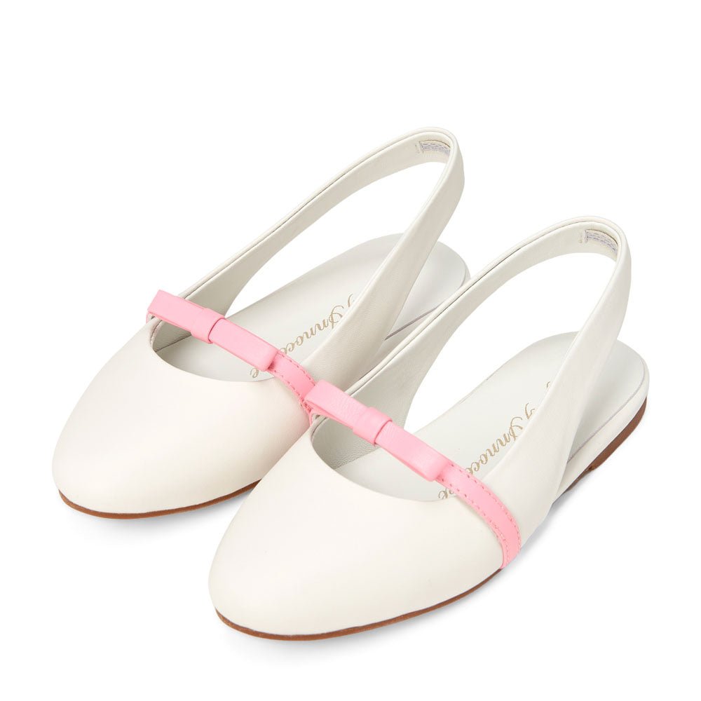 Carlota White/Pink Sandals Ballerinas Age of Innocence