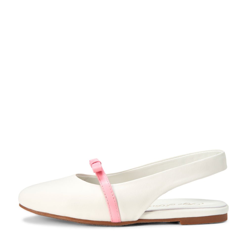 Carlota White/Pink Sandals Ballerinas Age of Innocence