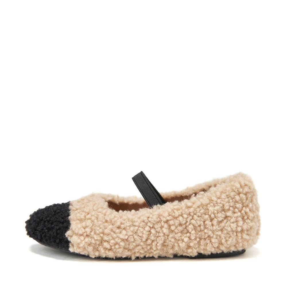 Celeste Beige/Black Ballerinas Shoes Age of Innocence