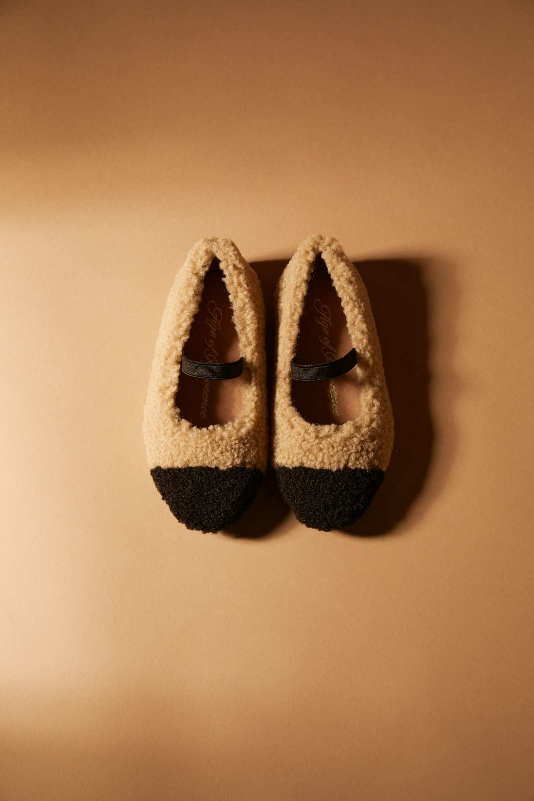 Celeste Beige/Black Ballerinas Shoes Age of Innocence