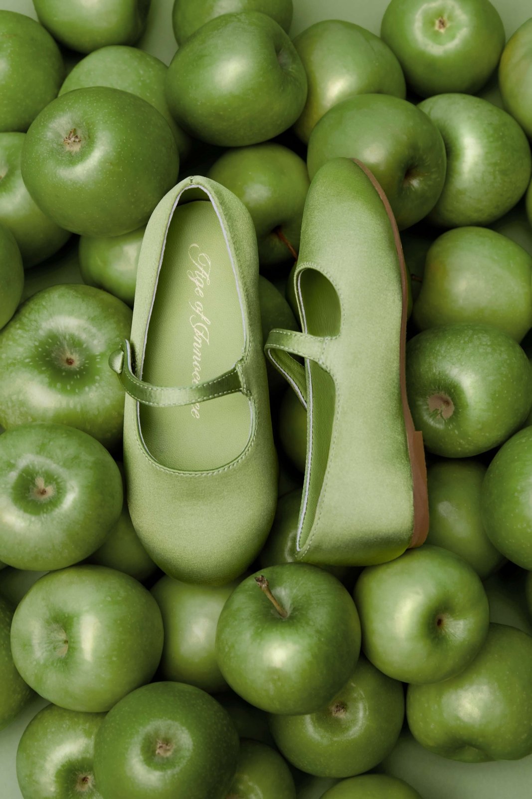 Elin Satin Green Shoes Shoes Age of Innocence