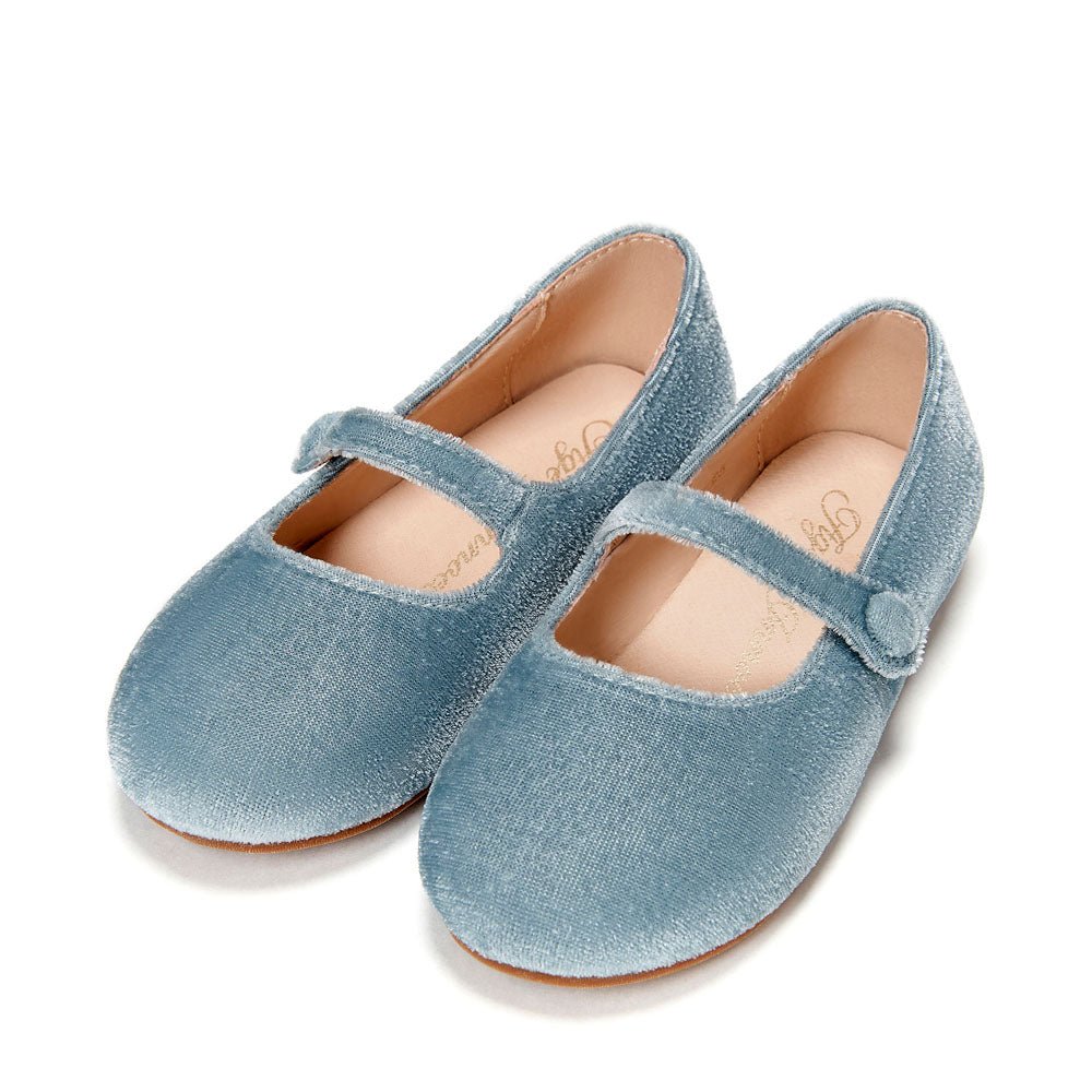 Elin Velvet Blue Shoes Shoes Age of Innocence