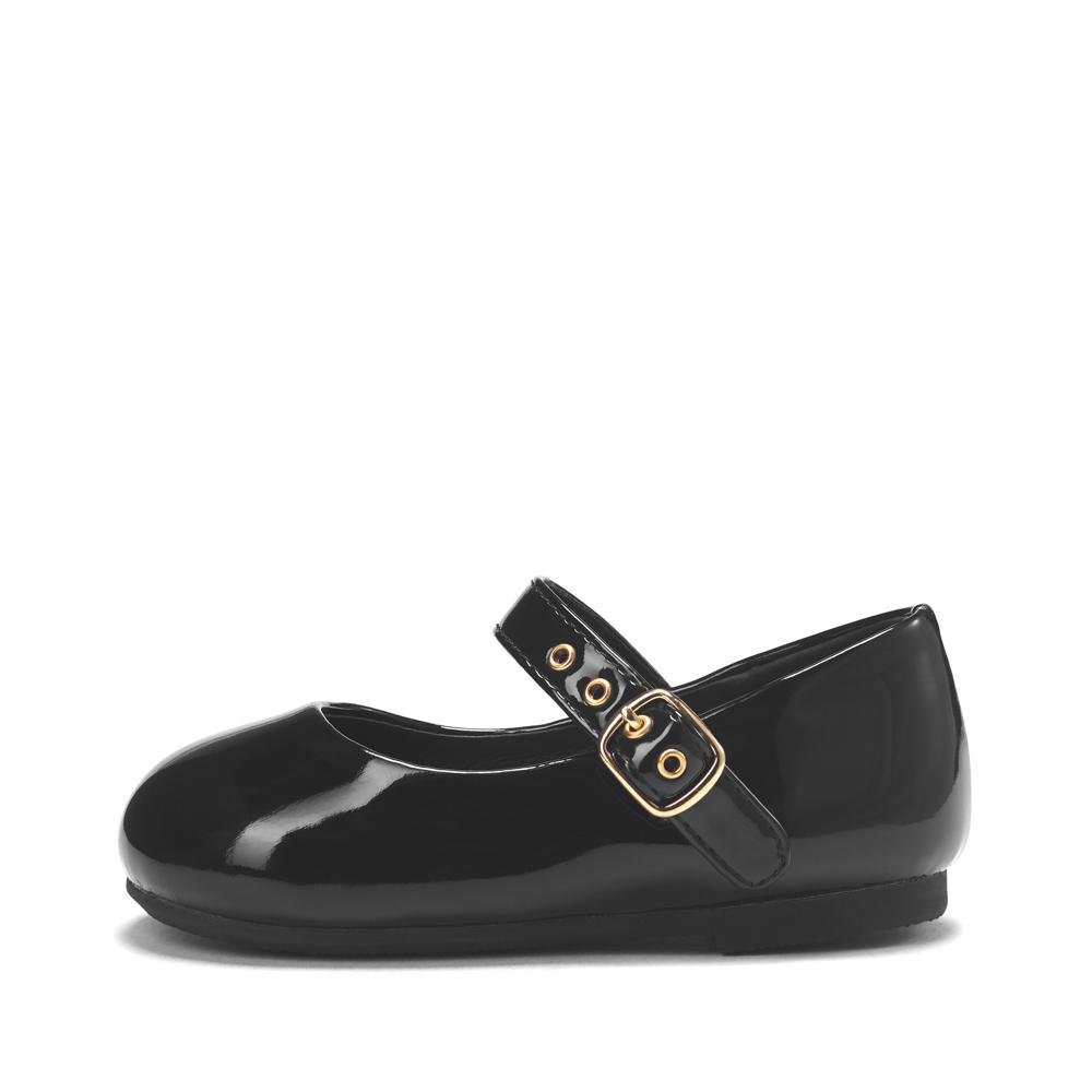 Eva PU Black Shoes Shoes Age of Innocence
