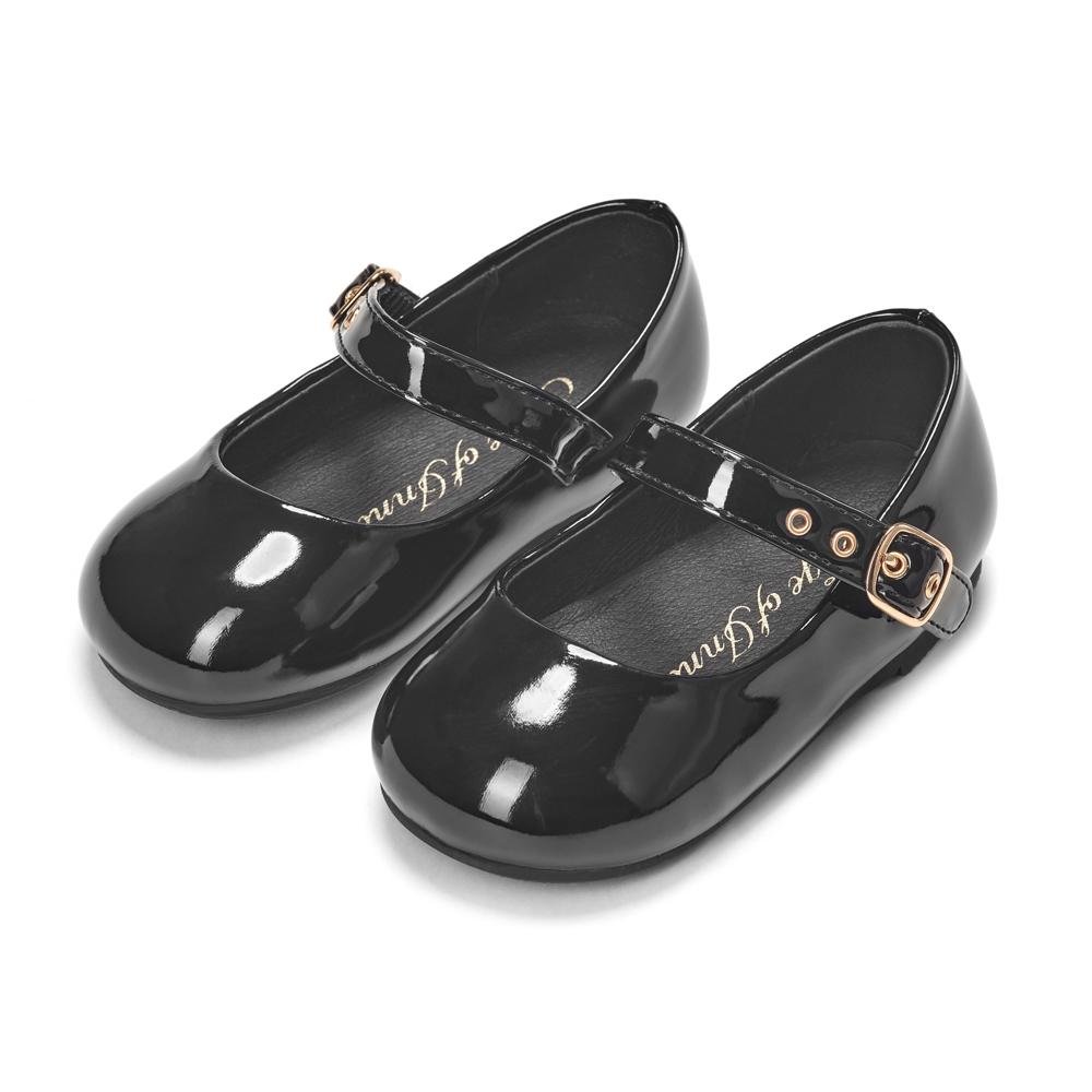 Eva PU Black Shoes Shoes Age of Innocence