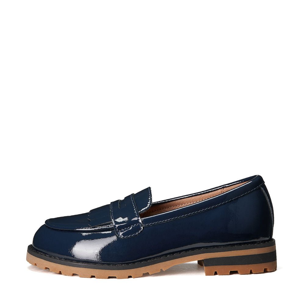Age of Innocence Francie Glossy Patent Leather Loafers | Navy | 31 | Adult | Kids | Maisonette
