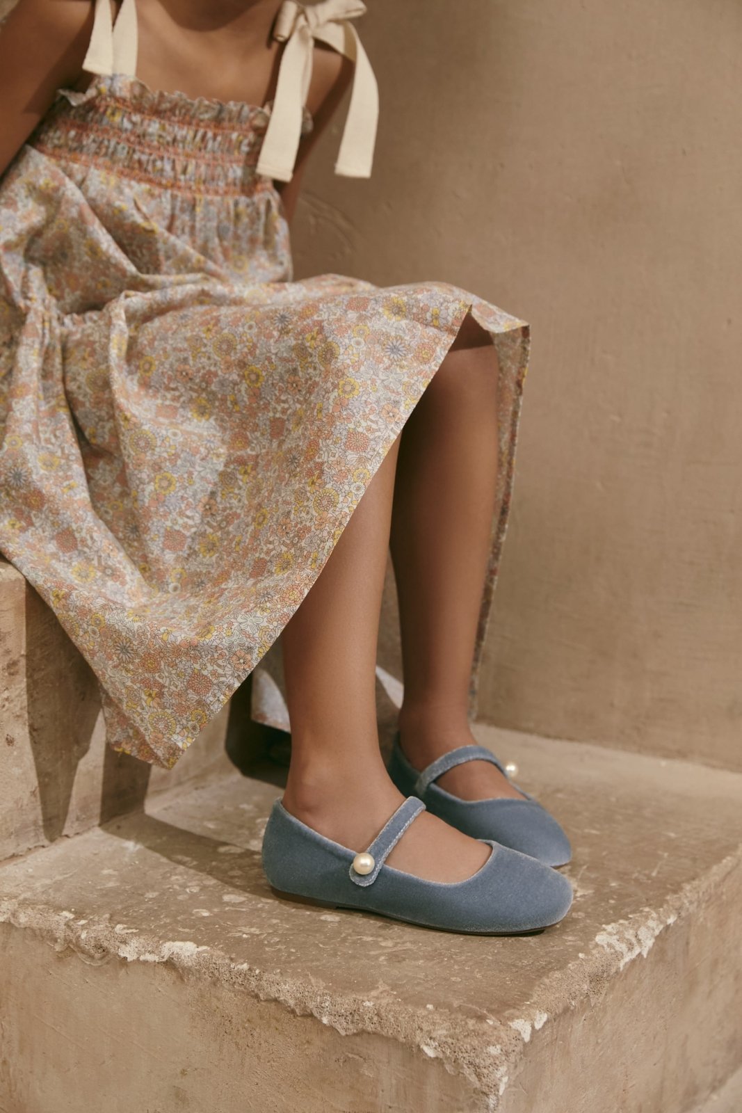 Gloria Velvet Blue Shoes Age of Innocence