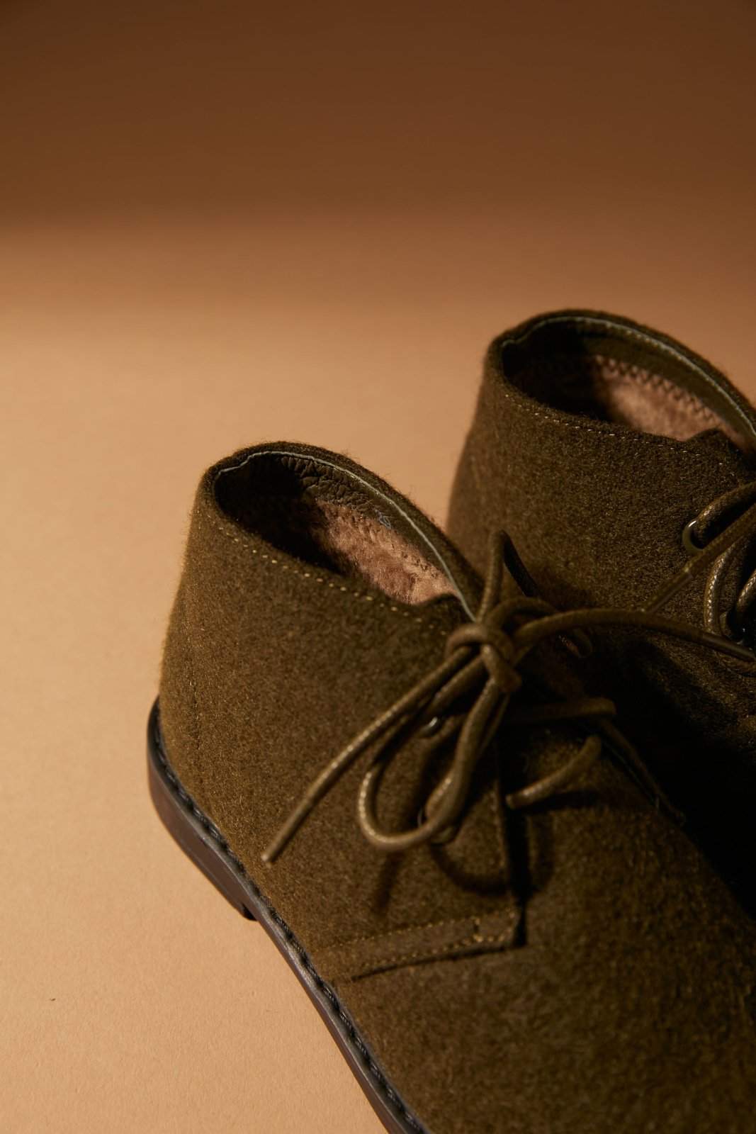 Hugh Wool Khaki Boots Boots GENTS by Age of Innocence
