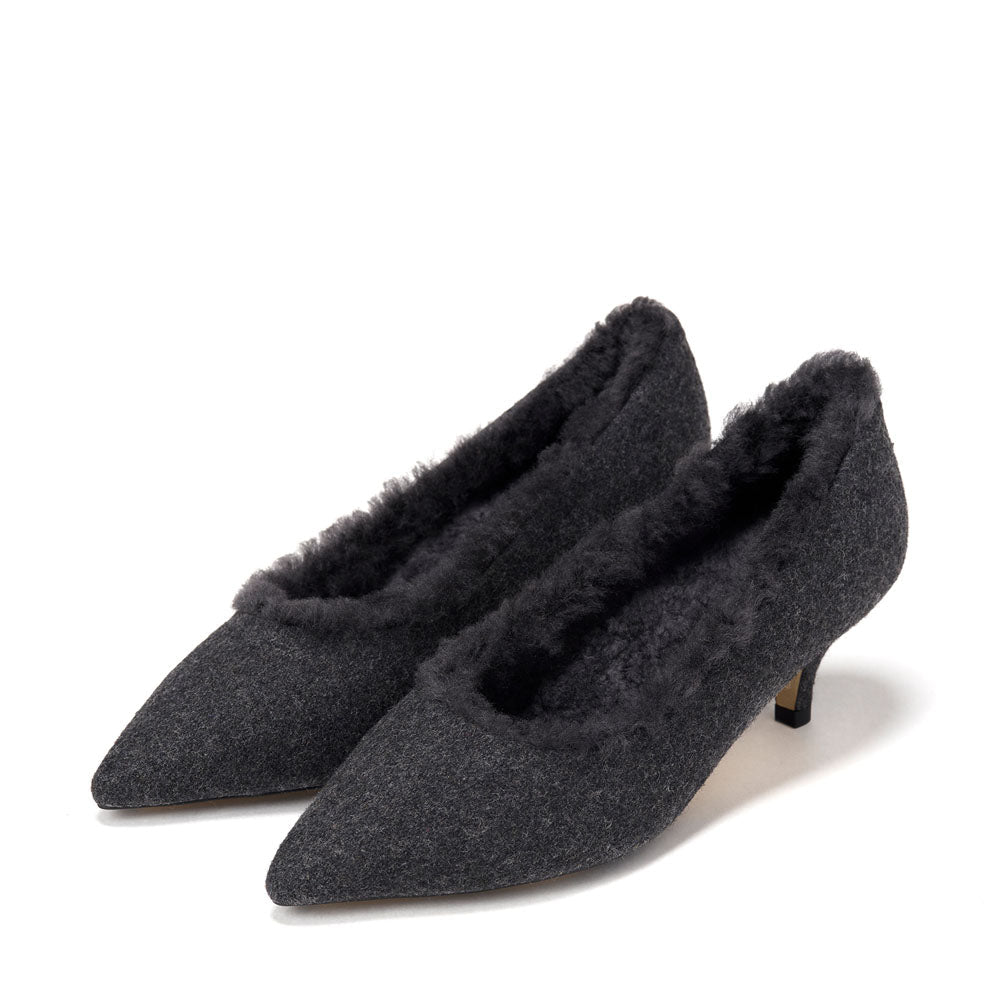 Juliette Wool Grey Shoes by Age of Innocence