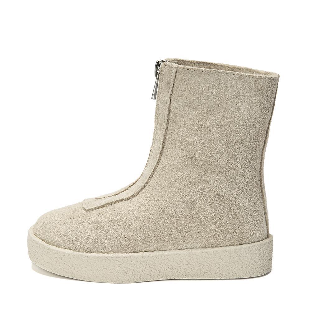 Leah Suede High Light beige Boots by Age of Innocence