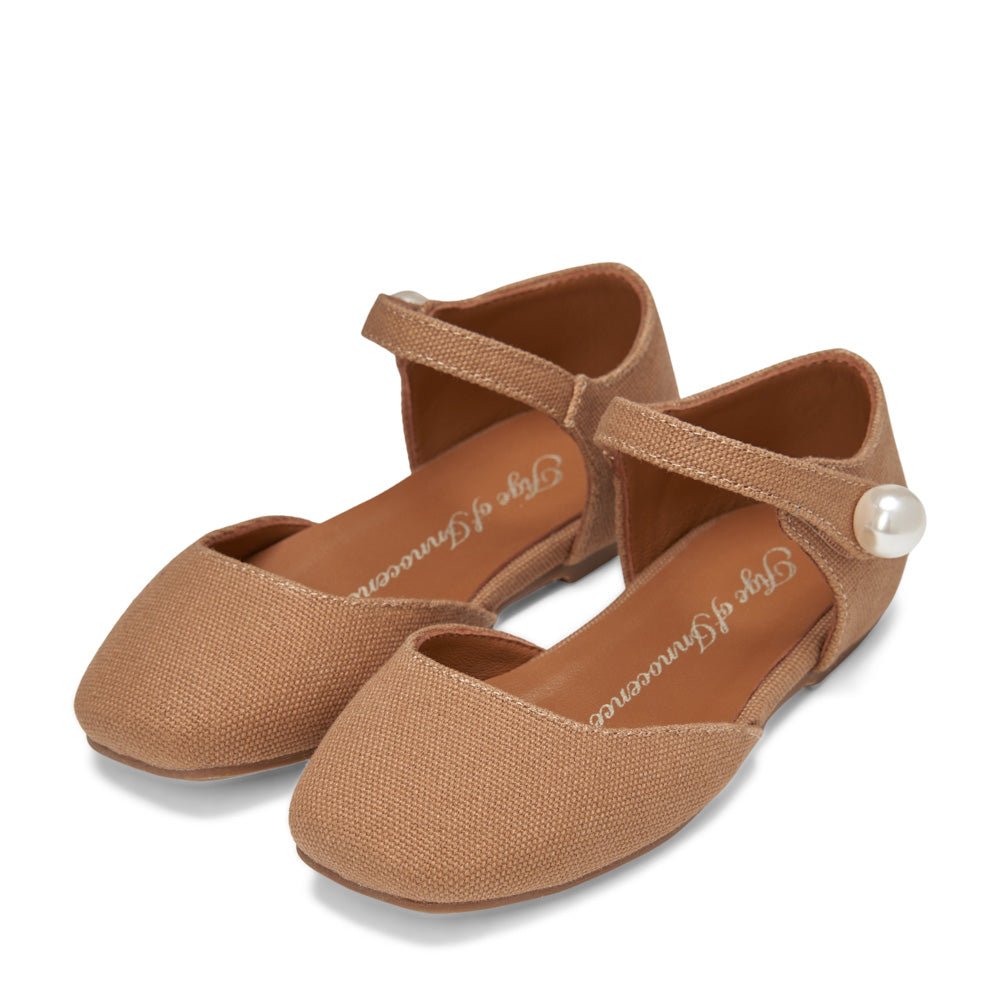 Libby Dark Beige Flats Shoes Age of Innocence