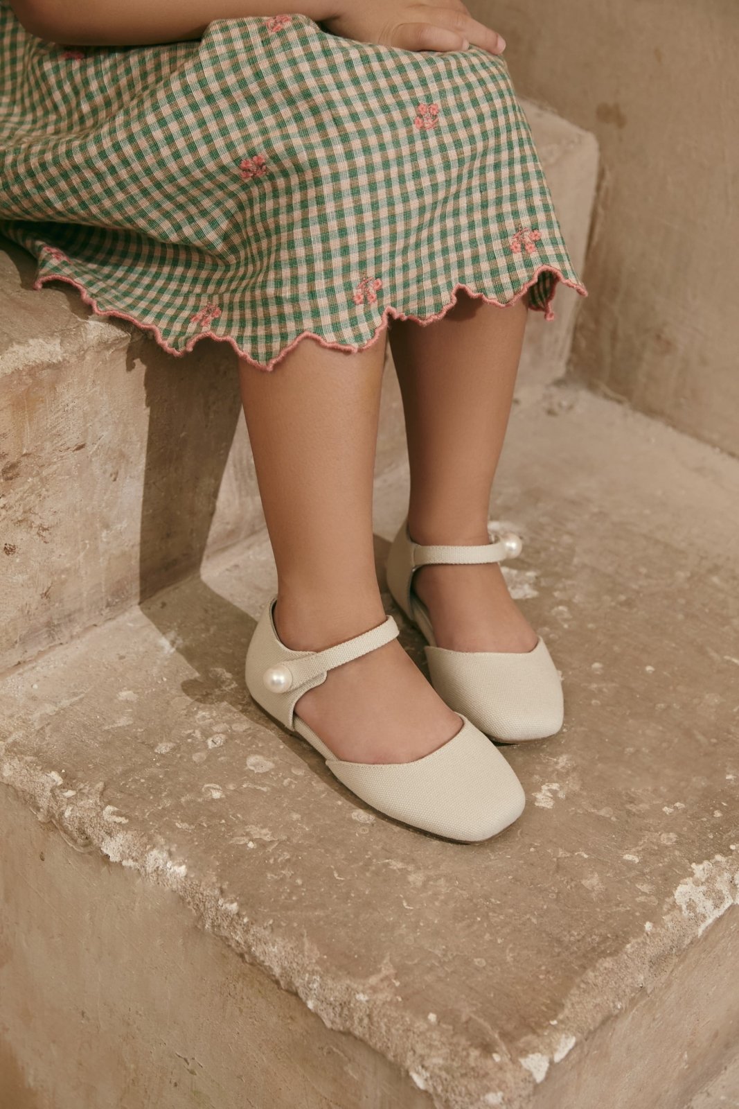 Libby Light Beige Flats Shoes Age of Innocence