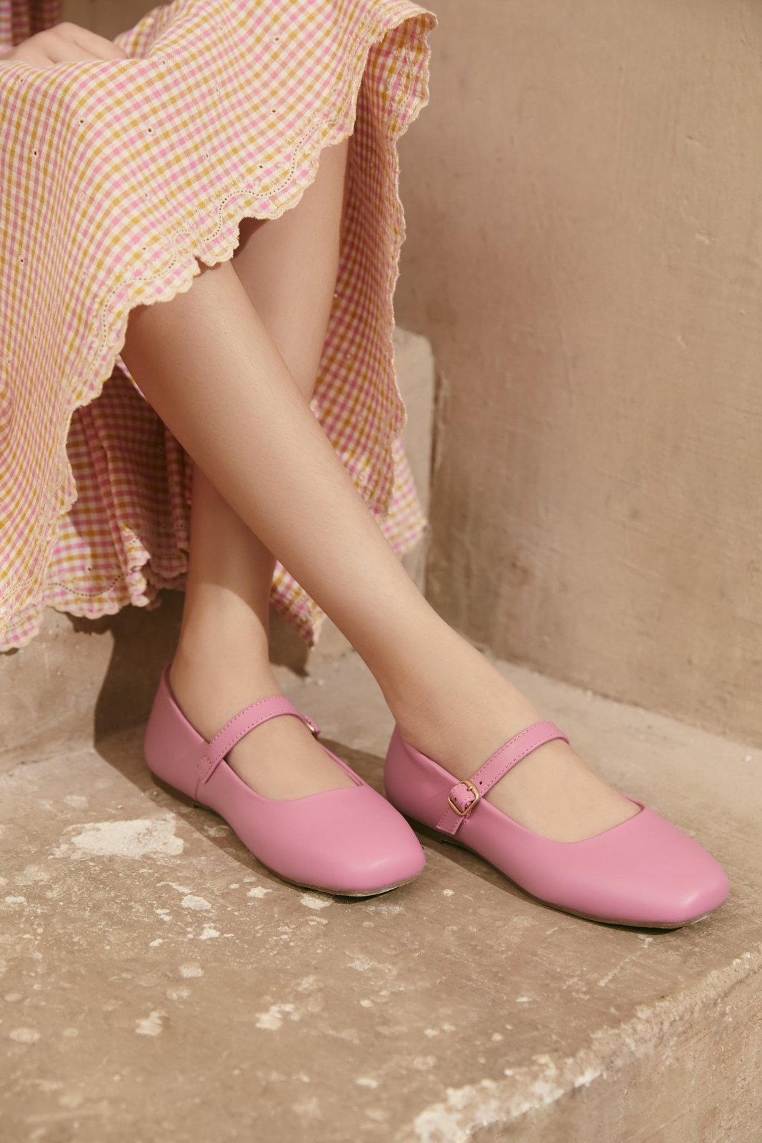 Mandy Pink Flats Shoes Age of Innocence