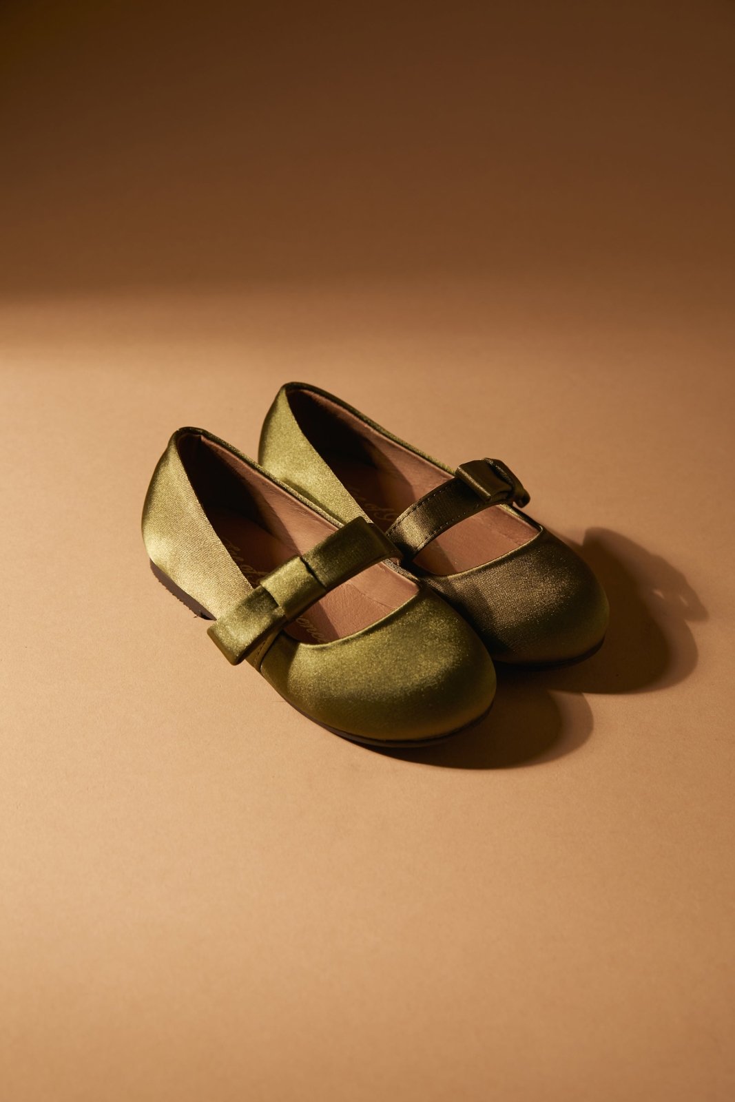 Mia Satin Khaki Shoes Shoes Age of Innocence