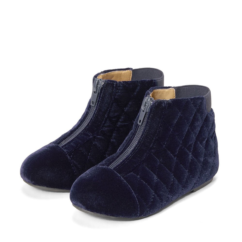 Nicole Velvet Navy Boots Boots Age of Innocence