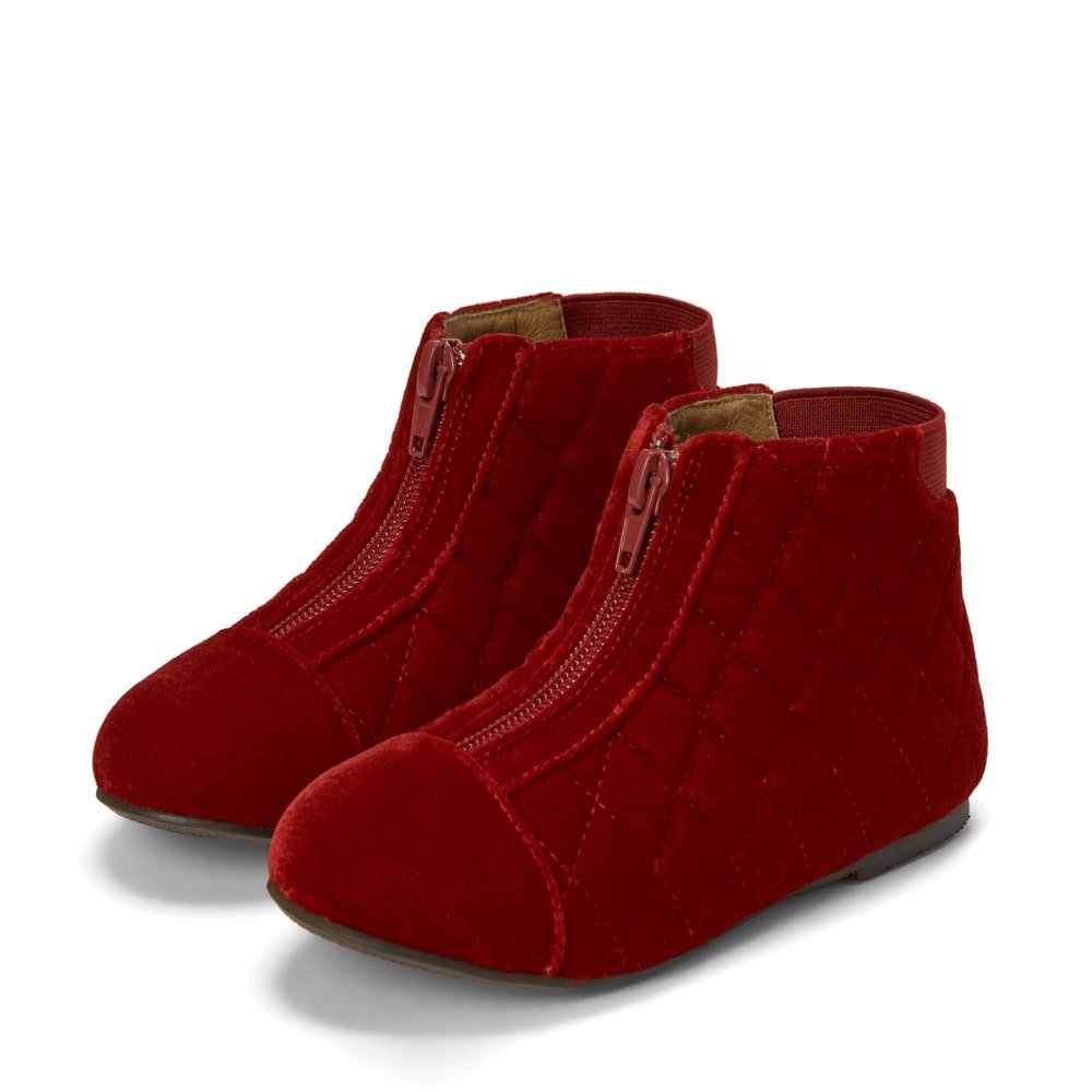 Nicole Velvet Red Boots Boots Age of Innocence