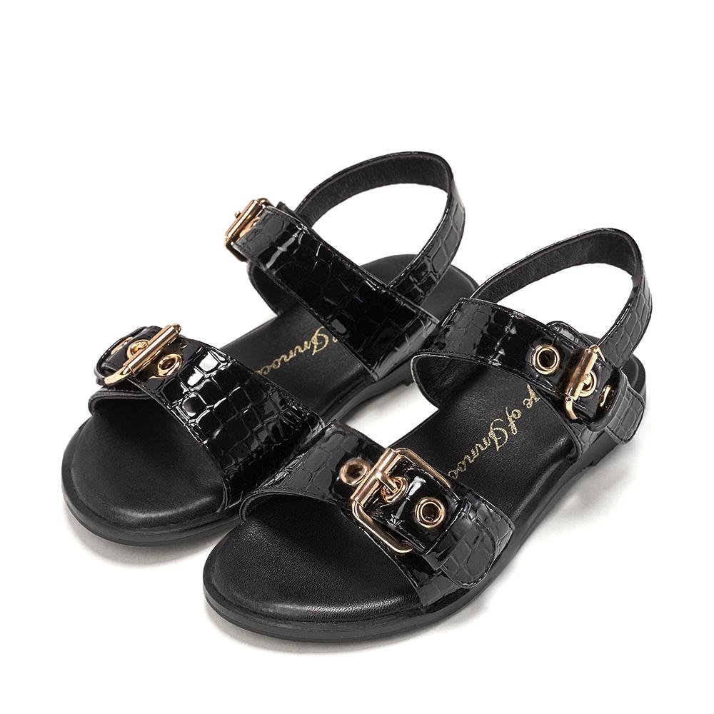 Zara Croco Black Sandals Sandals Age of Innocence